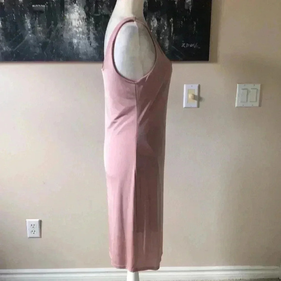 NWT Pretty Pale Pink Fully Lined Tank Dress with Slight Shimmer-Junior Large - Picture 5 of 8